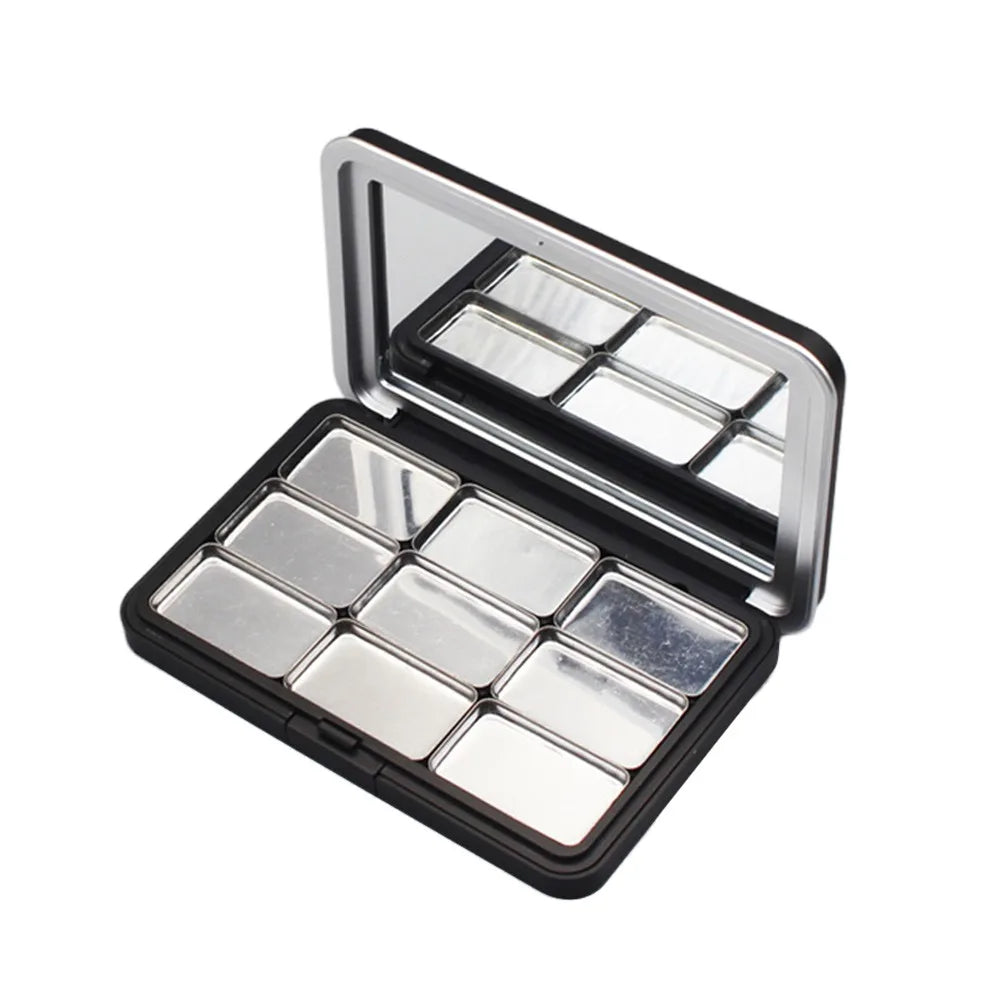 DIY Eyeshadow Palette Empty Matte Black Magnetic Makeup Box 6 Grids