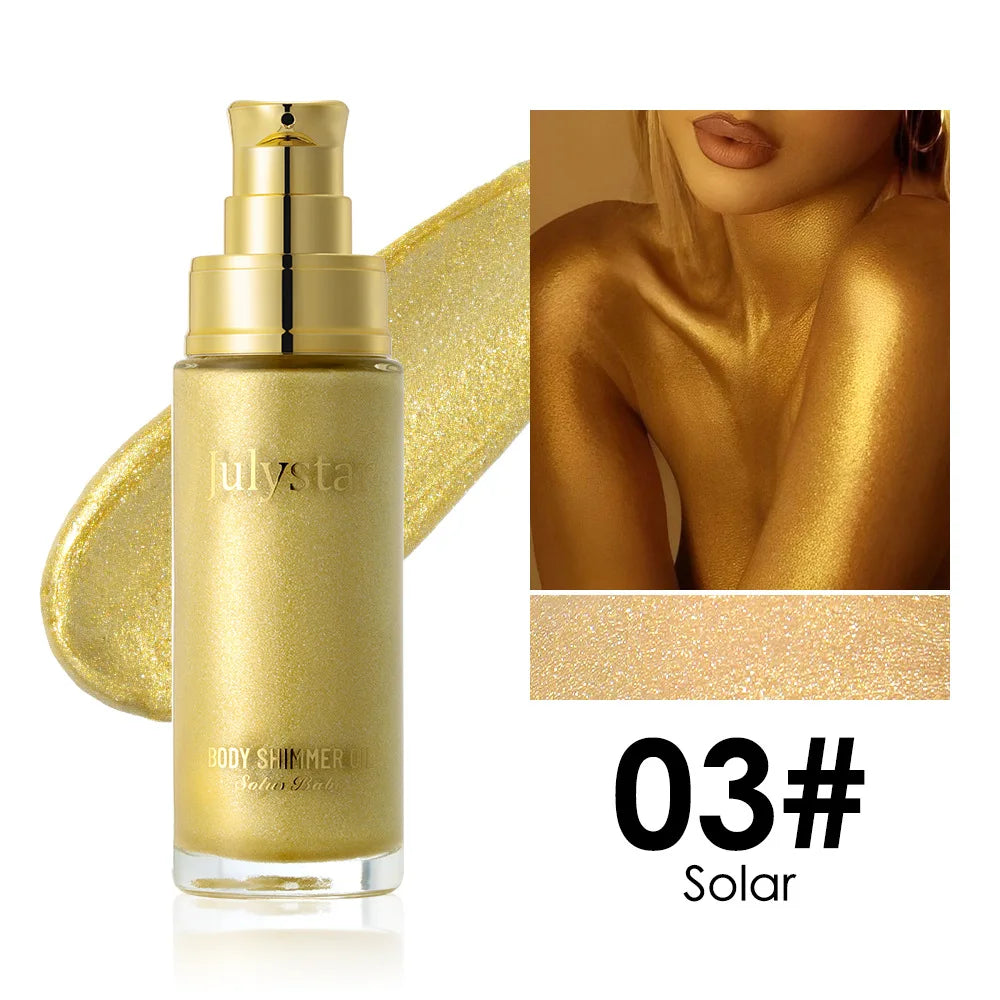 30ml Shimmer Highlighter for Face and Body Natural Skin Brightening Makeup Glitter