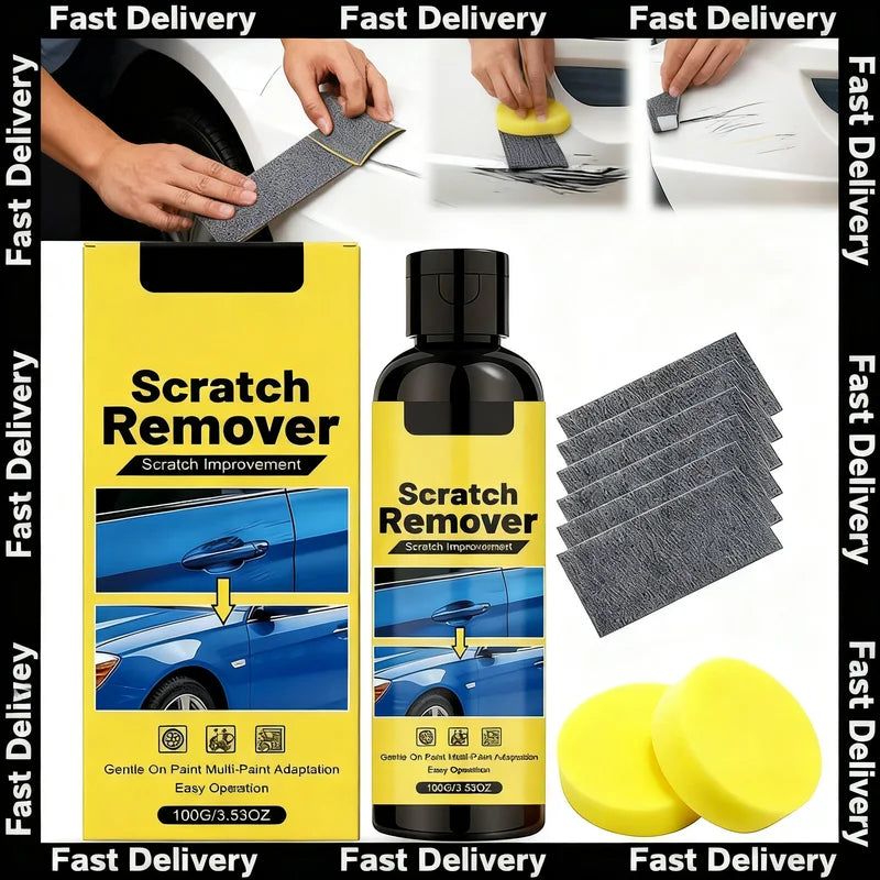 Car Scratch Removal Kit - Deep Paint Repair with Sponges - 100g