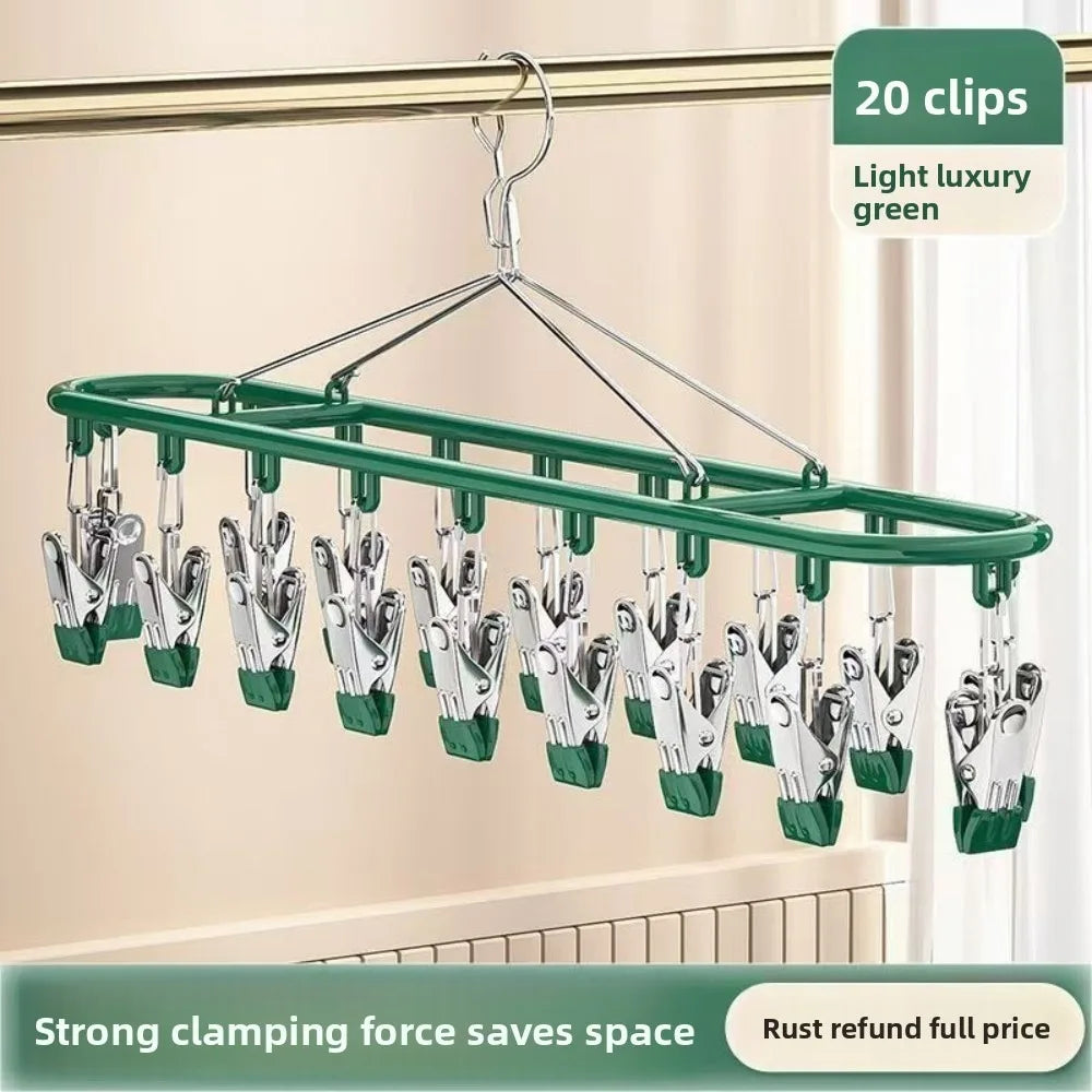 Stainless Steel Clothes Drying Rack Multi-Purpose Household Storage Organizer