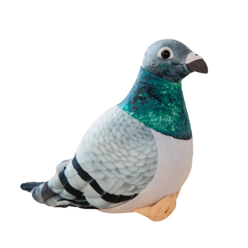 Lifelike Bird Plush Toy - Realistic Pigeon & Magpie Stuffed Animal for Decor & Gifts