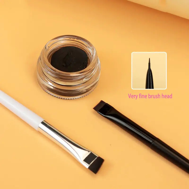 Angled Eyeliner & Brow Makeup Brush - Fine Flat Eye & Eyebrow Tool