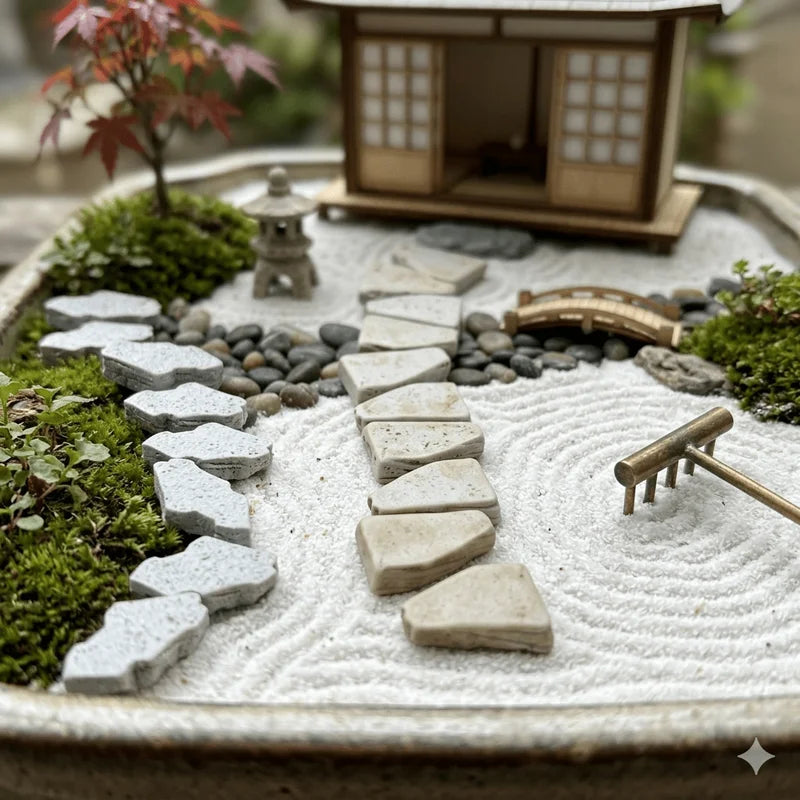 30pcs Realistic Miniature Stone Path Tiles for DIY Diorama and Model Building