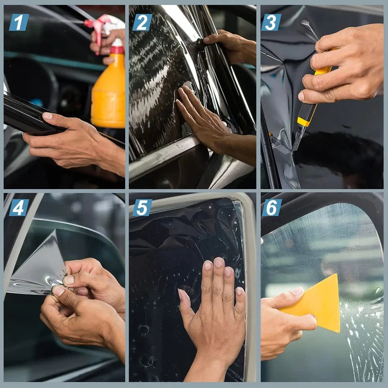 Car Window Tint Film Privacy Sun Shade UV Heat Rejection Blackout Film