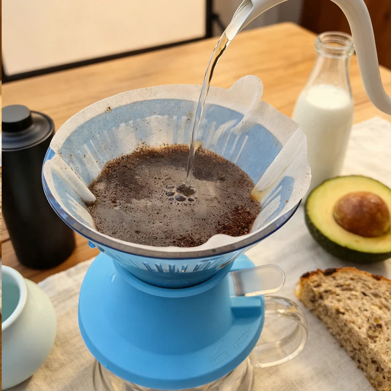 Reusable Coffee Filter Cup - Hand-Brew Drip-Style Immersion Funnel for Coffee Making