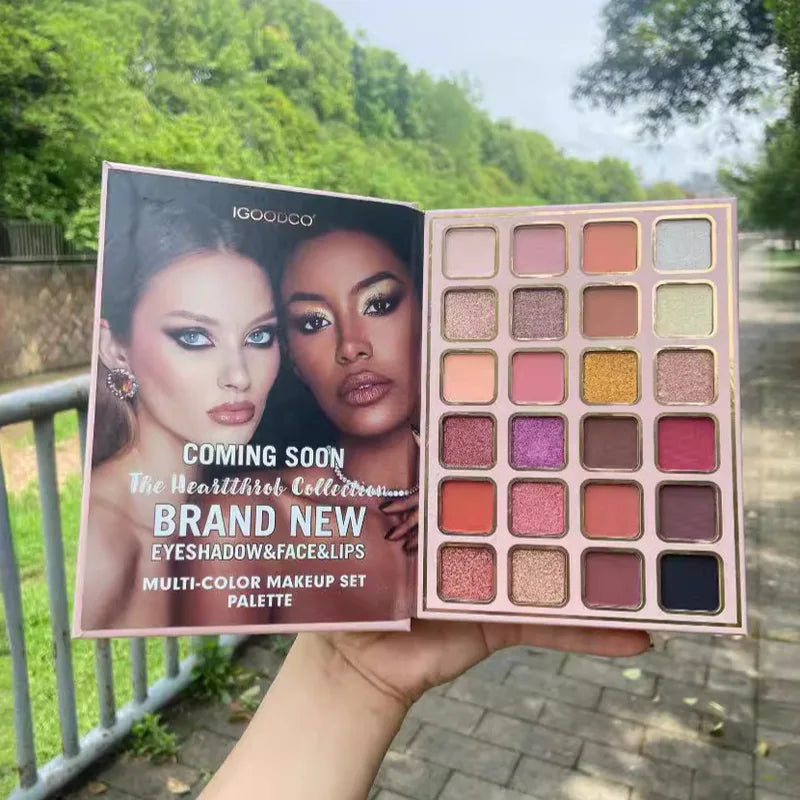 78-Color Makeup Palette Set with 5-Layer Book Design - Matte Shimmer Blush Contour Highlighter