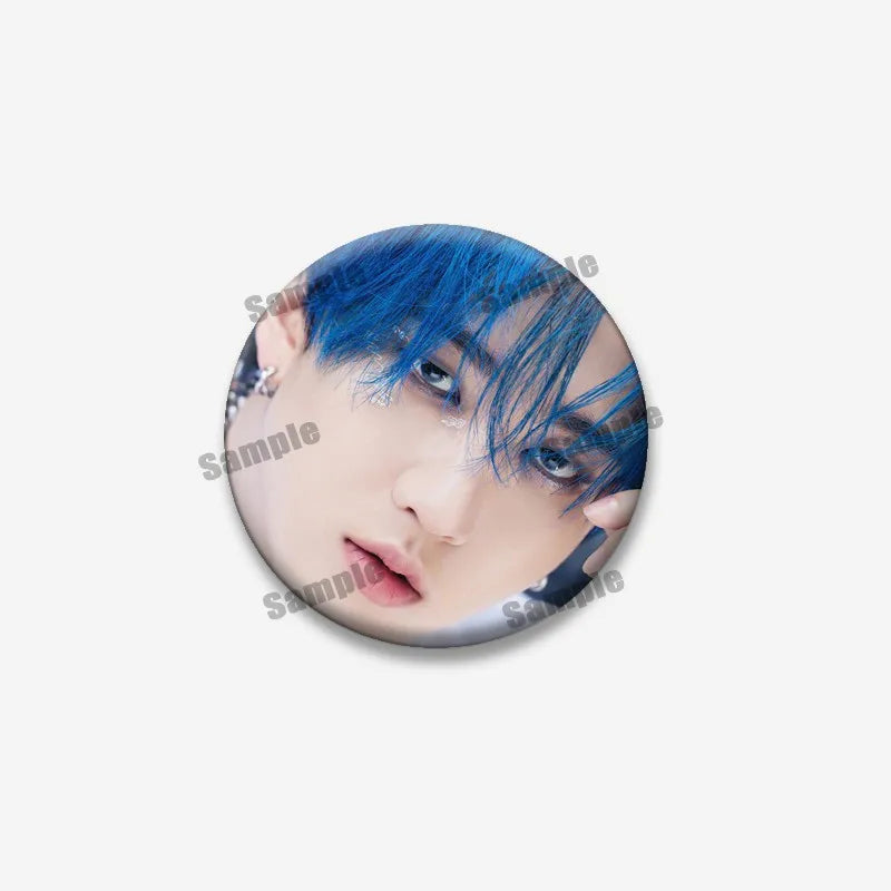 Kpop Boys Band Coin Badge Lapel Pin Jewelry for Fans - Multiple Colors & Sizes