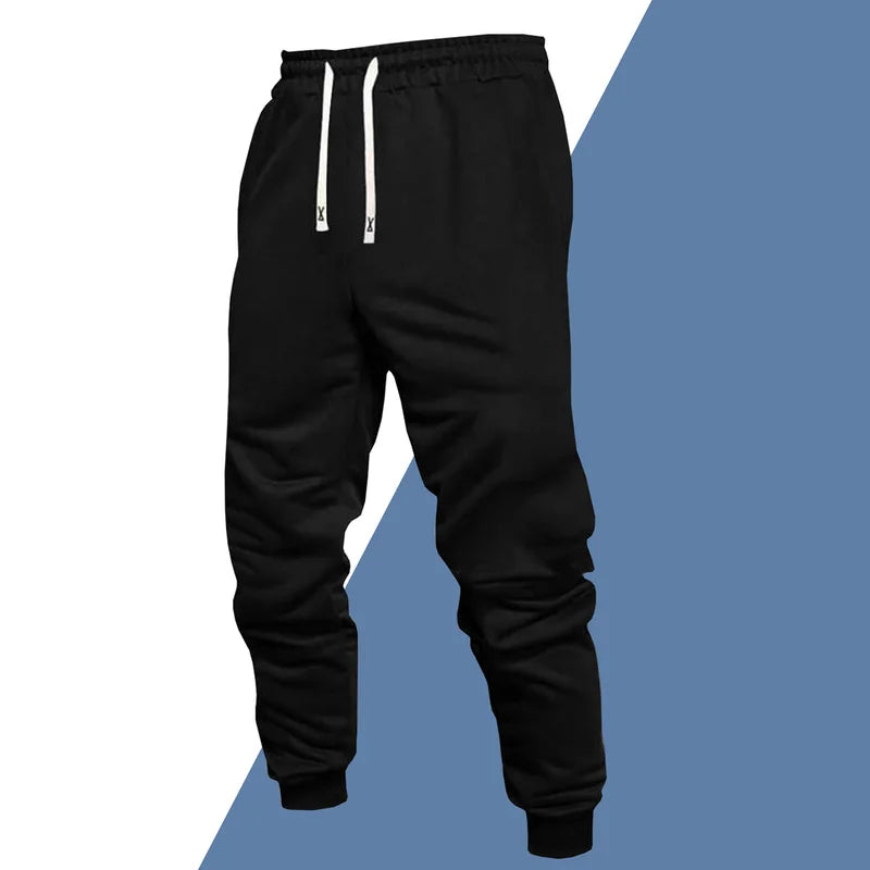 Men's 4-Piece Casual Sports Pants with Ankle Tie for Outdoor Jogging All Year