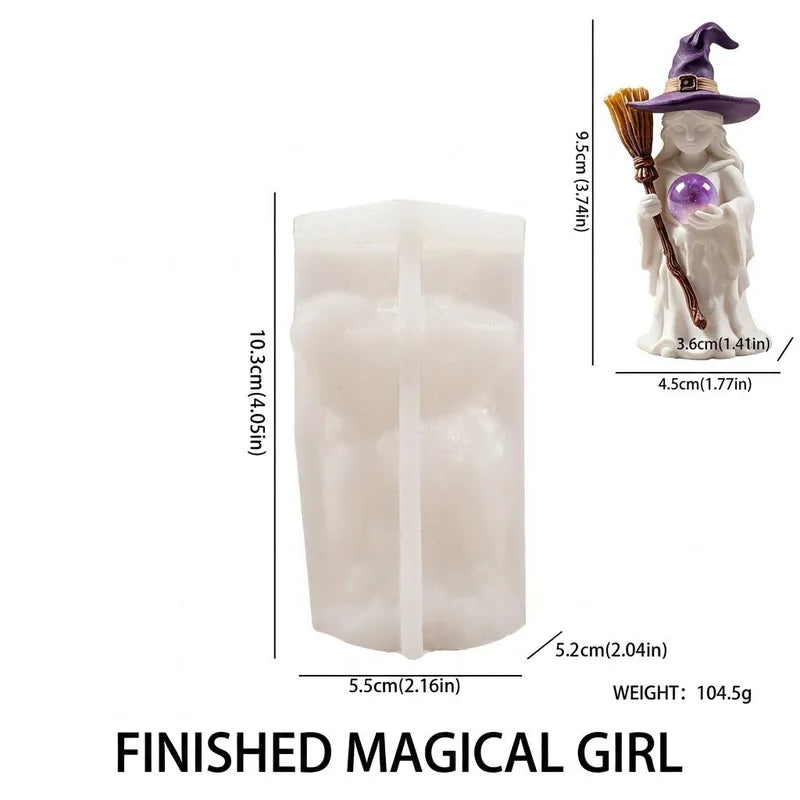 Halloween Witch Silicone Mold for Candle Making Resin Crafts Home Decor
