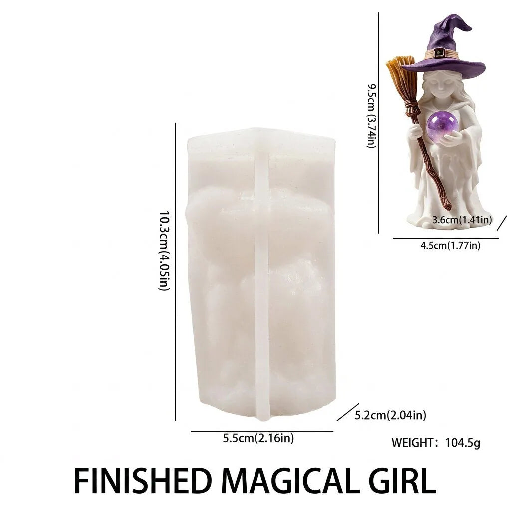 Halloween Witch Silicone Mold for Candle Making Resin Crafts Home Decor