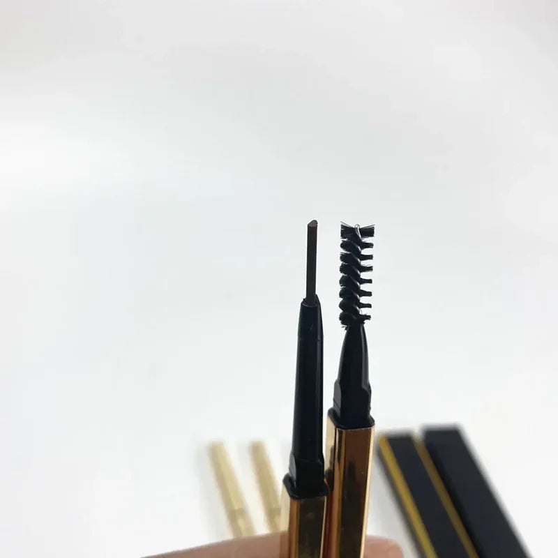 Waterproof Double-Headed Eyebrow Pencil with Brush - Bulk 5 Colors Makeup Tool