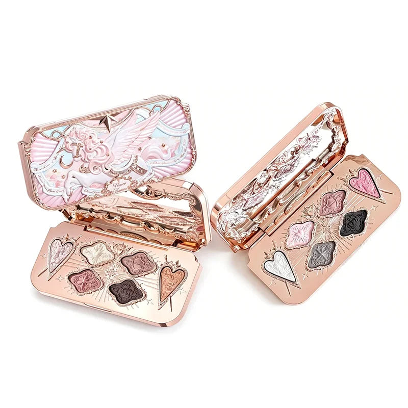 Vegan Satin Eyeshadow Palette with 6 Colors - Waterproof, Long Lasting, Shimmer & Matte Finish