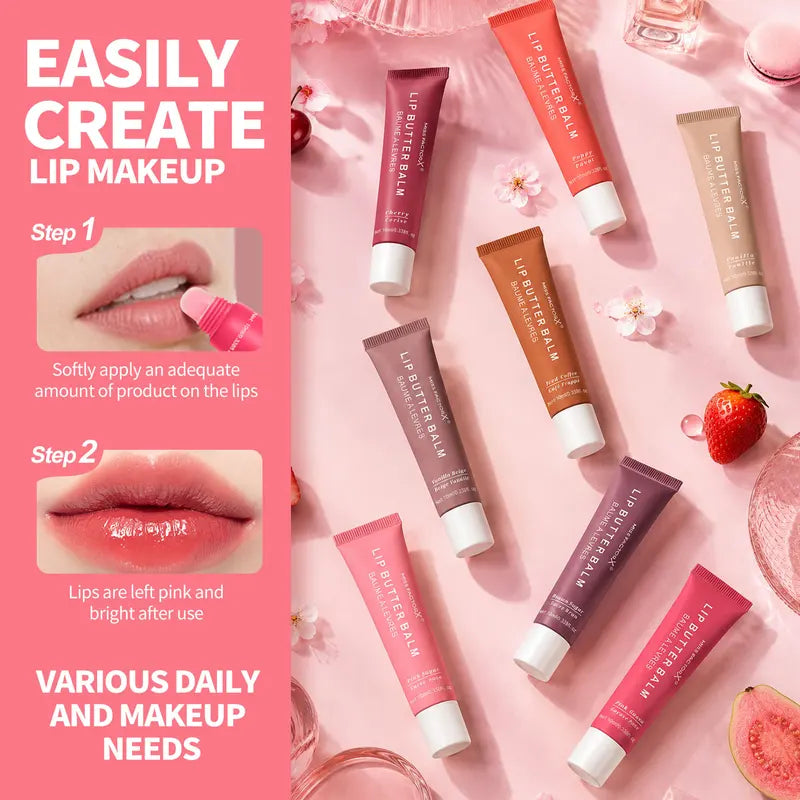 Hydrating Lip Gloss Gift Set - 24 Pieces, 8 Colors Moisturizing Lip Gloss