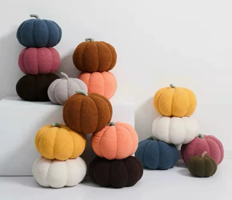 Kawaii Nordic Halloween Pumpkin Plush Toy - Soft Decorative Doll for Kids