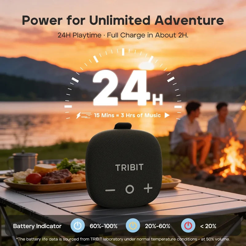 Wireless Outdoor Speaker with 13W Bass IP68 Waterproof TWS Mounting