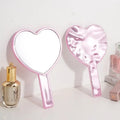 Heart-Shaped Handheld Mirror for Makeup & Beauty Spa Salon Personal Care