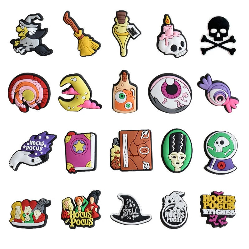 Halloween Witch Shoe Charms Pin for Crocs DIY Shoe Decor Party Gifts