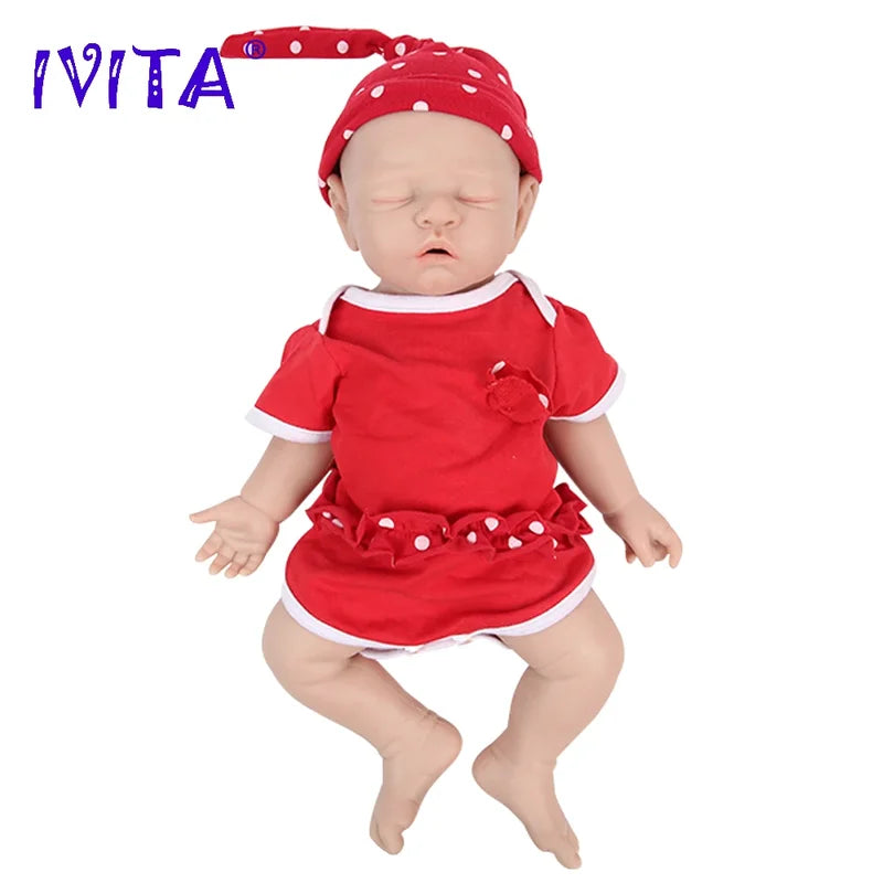 Full Body Silicone Reborn Baby Doll - Realistic 16.92 Inch Child Toy with Clothes