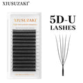 False Eyelash Extensions U Shape 5DW Premade Fans Mink Volume Lashes