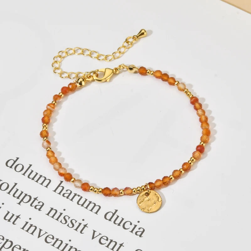 Natural Stone Beaded Bracelet for Women - Colorful Bohemian Friendship Jewelry