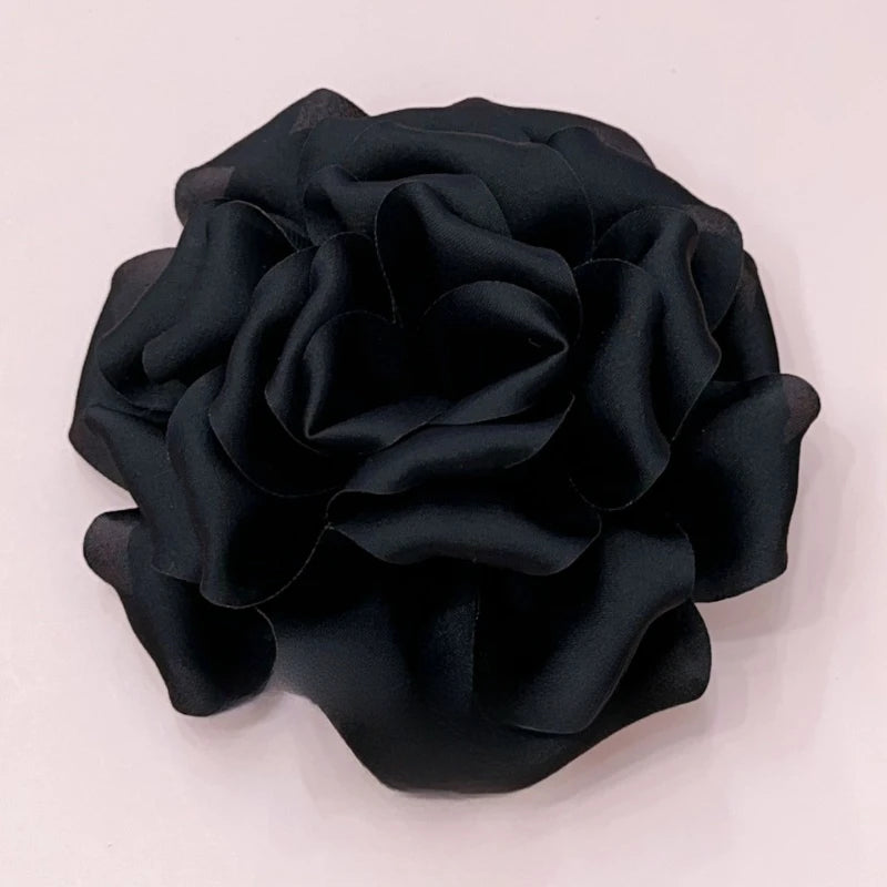 Handmade Fabric Rose Brooch for Women - Korean Fashion Lapel Pin, Wedding & Party Accessory