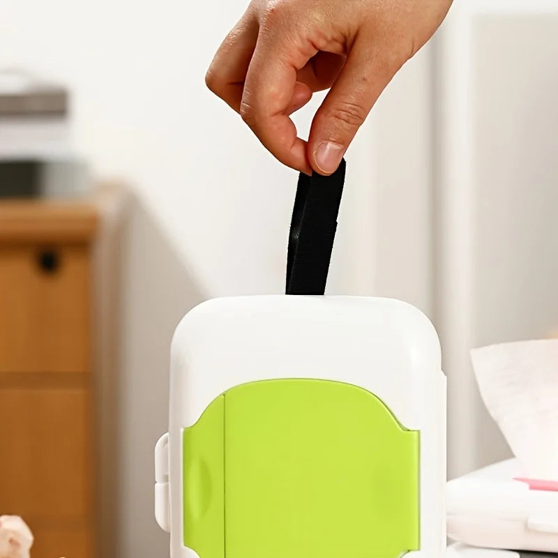 Refillable Baby Wipe Dispenser Case for Indoor Outdoor Travel & Reusable Use
