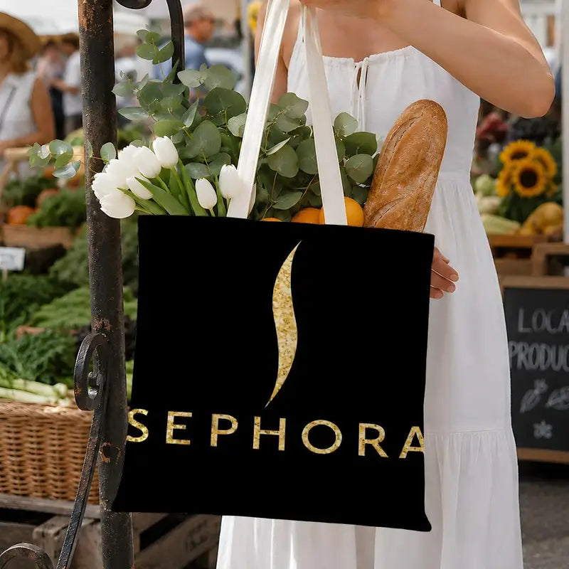 Reusable Canvas Tote Bags for Shopping and Storage - Large Capacity Eco Friendly Cotton Bags