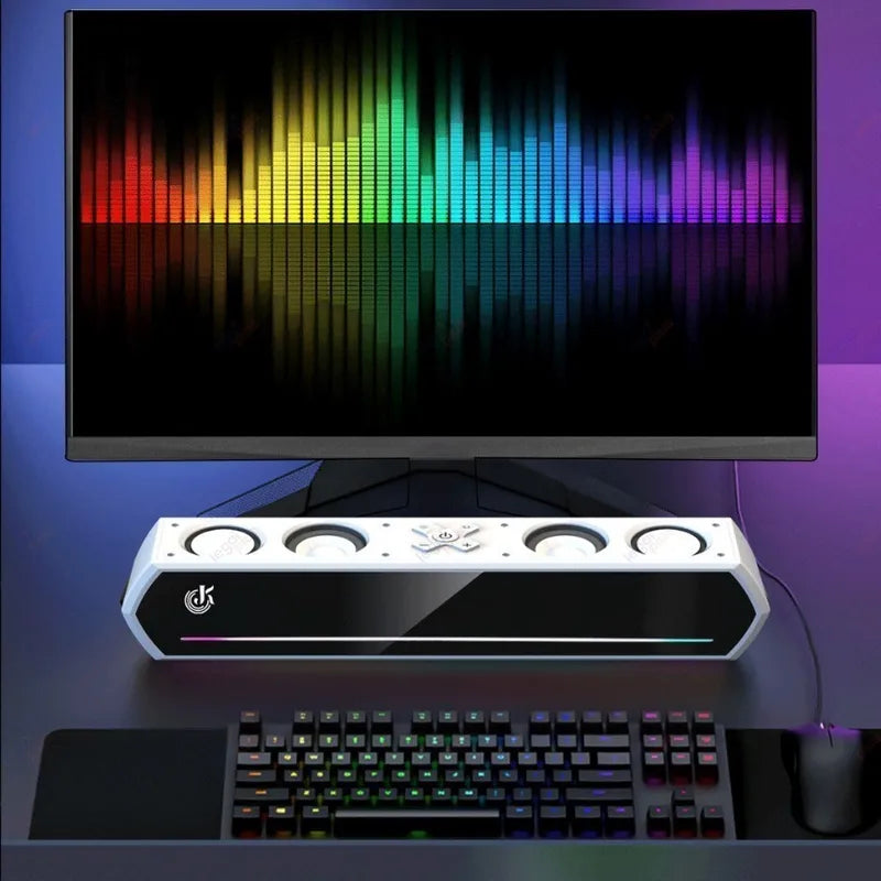 Bluetooth Soundbar 30W Wireless Speaker for TV PC and Notebook - Black, Silver, White