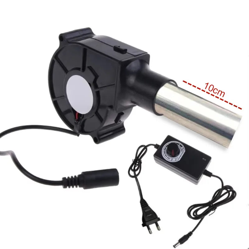 Portable Adjustable Speed BBQ Fan Handheld Air Blower for Camping Grilling