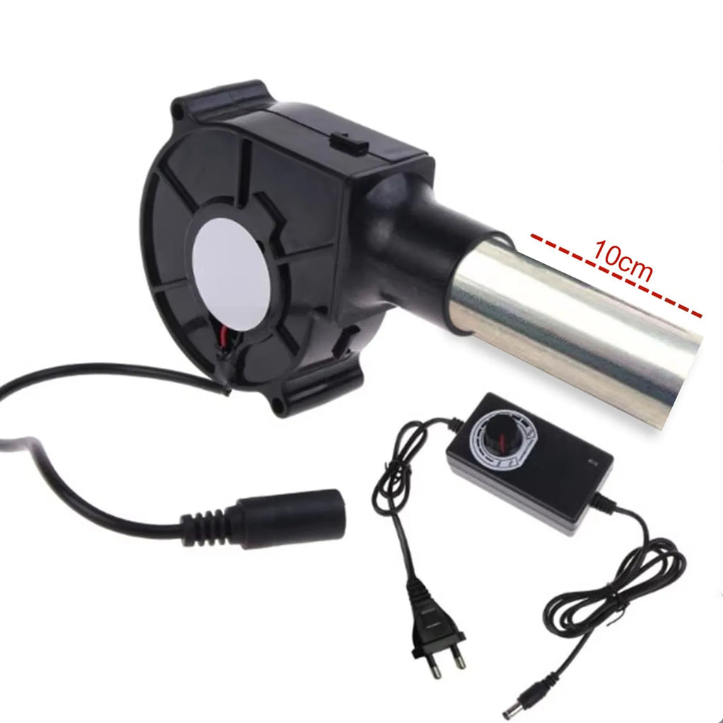 Portable Adjustable Speed BBQ Fan Handheld Air Blower for Camping Grilling