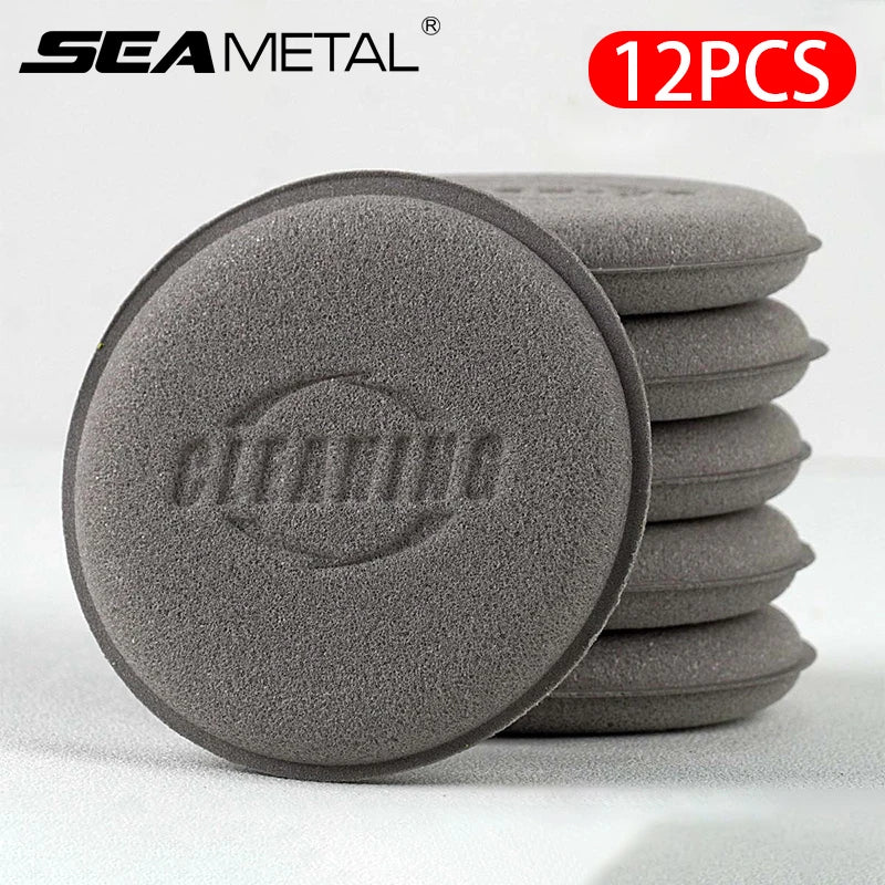 Car Waxing Polishing Sponges 12-Pack High Density Foam Applicators for Car Detailing and Cleaning