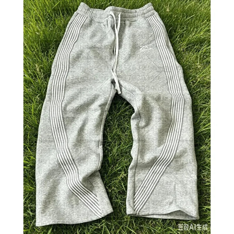 Loose Straight Leg Pants for Men Women Summer Streetwear Jogging Casual Trousers