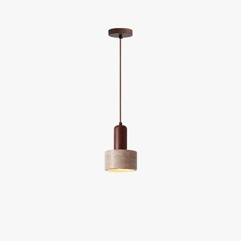 Wabi Sabi Style Travertine Pendant Light for Bedroom Kitchen Dining