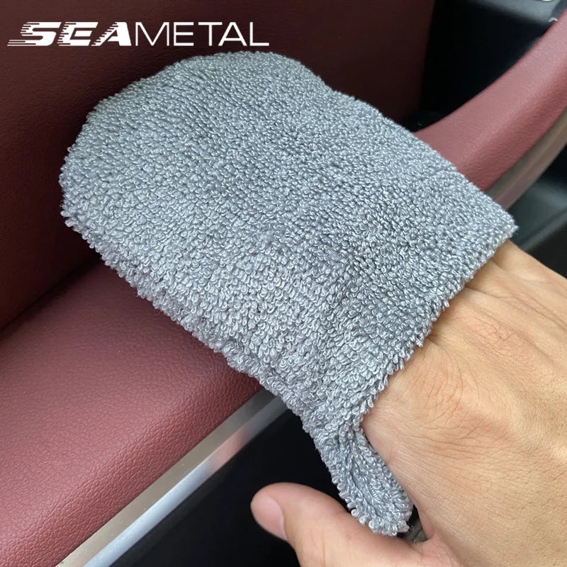 Microfiber Car Wax Applicator Mitts 5-Piece Set for Polishing & Cleaning