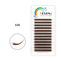 False Eyelash Extensions 0.05mm Faux Mink Individual Volume Lashes - Latte Brown