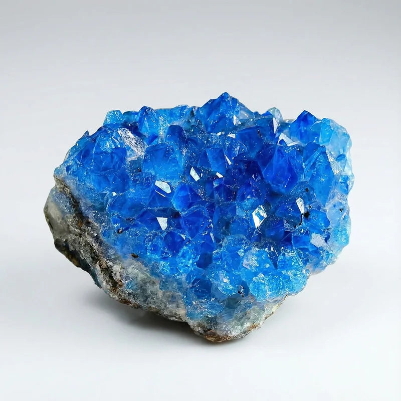 Blue Quartz Crystal Cluster Decorative Geology Gift for Home & Office
