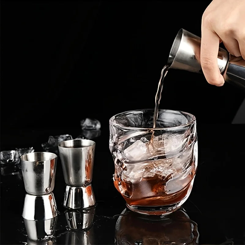 Stainless Steel Cocktail Jigger Measuring Cup Bar Shaker Drink Tool Set