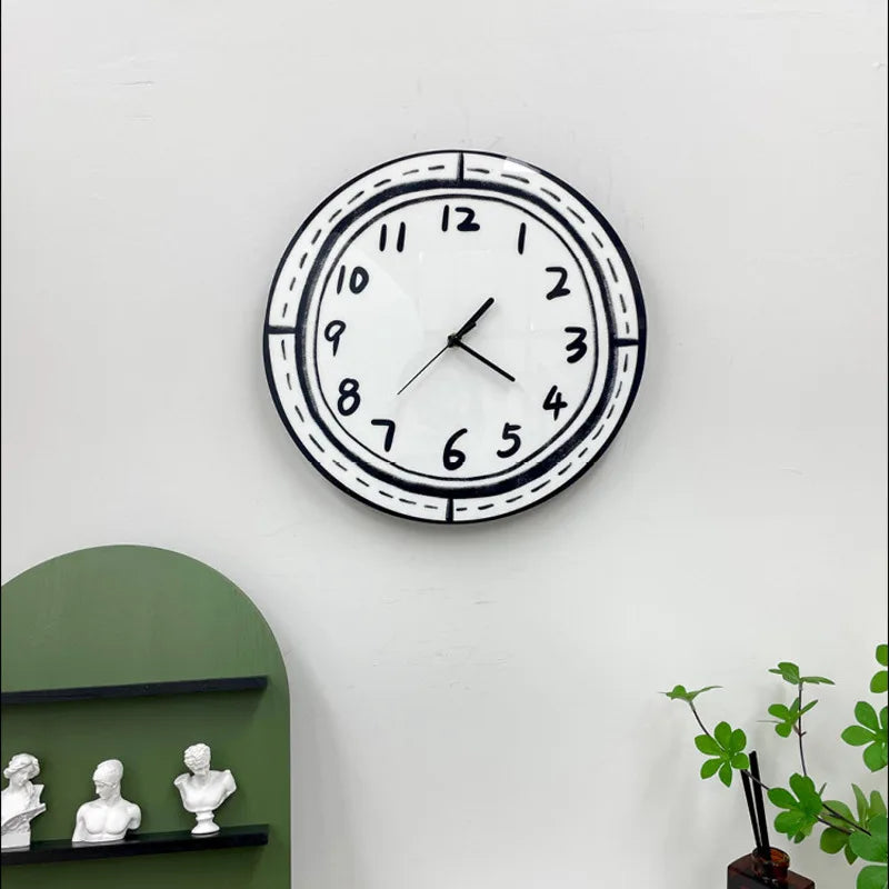 Silent Wall Clock with Cartoon Anime Art - Creative Living Room & Bedroom Decor