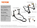Heavy Duty Motorcycle Stand Lift 850lbs Front & Rear Combo Stand with Casters