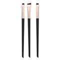 3PCS Makeup Brush Set Eyeliner and Eyebrow Contour Brushes - Portable Flat Fine Eye Tools