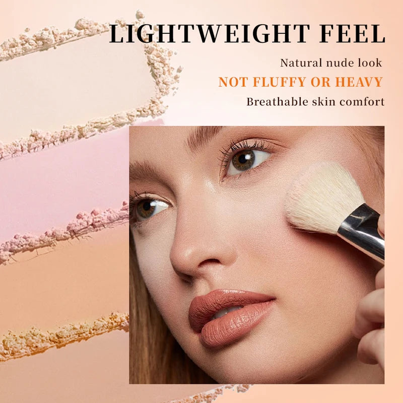 Oil-Control Matte Setting Powder with Concealer - Pressed Foundation for Flawless Skin