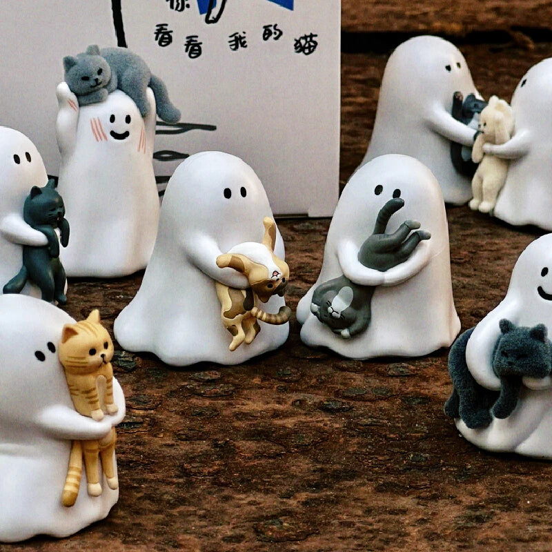 Mini Cat Series Collectible Figures Blind Box Office Desk Decorations Gift