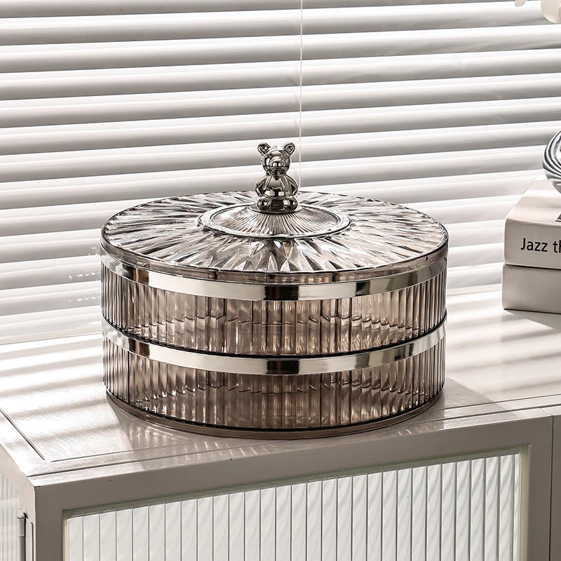 Sealed Dried Fruit Snack Box with Lid - Nordic Style Coffee Table Storage
