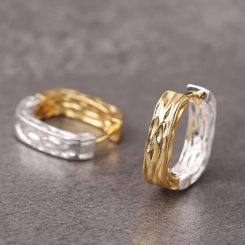 Silver Color Geometric Earrings for Women - Irregular Party Jewelry Gift