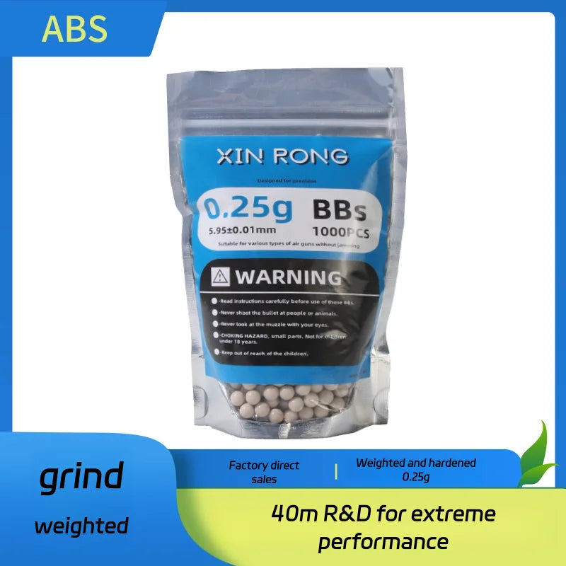 1000 Rounds 6mm BBs Paintball Ammo Set - High Quality Airsoft Gun Bullets