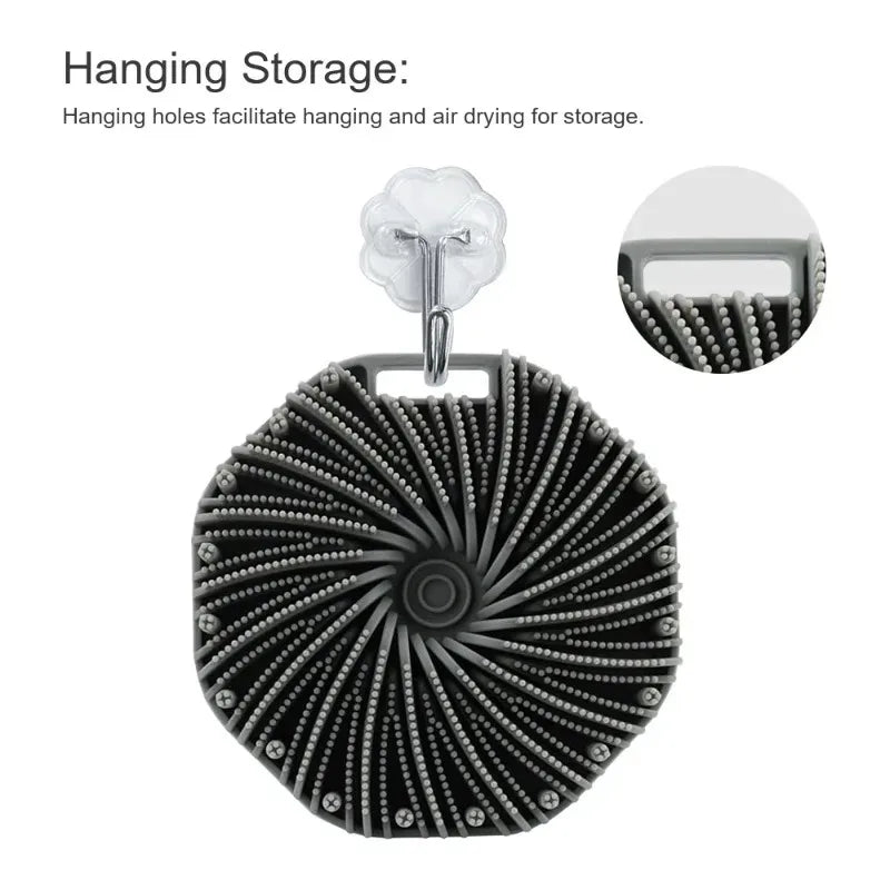 Silicone Bath Brush Exfoliating Massage Back Scrubber Body Wash Tool