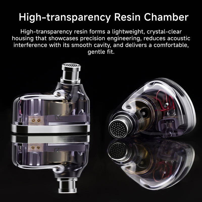 Wired In-Ear Monitors with 10mm Dynamic Driver & Silver-Plated Cable - Multiple Connectivity Options