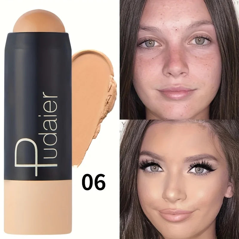 2-in-1 Foundation and Concealer Stick Waterproof Full Cover Face Makeup