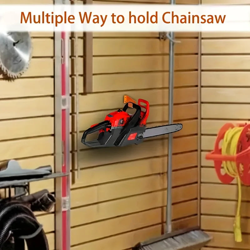 Garage Chainsaw Wall Mount Holder with Anchor & Screw Kit - Space-Saving Storage