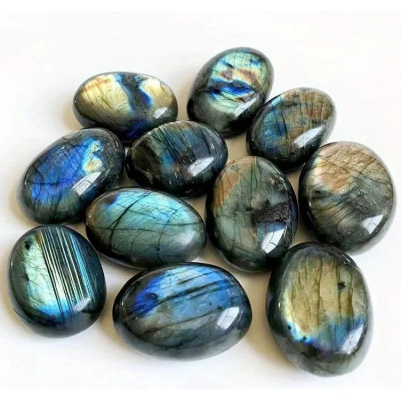 Labradorite & Blue Moonstone Crystal Mineral Specimen for Home Decor - Natural Stones